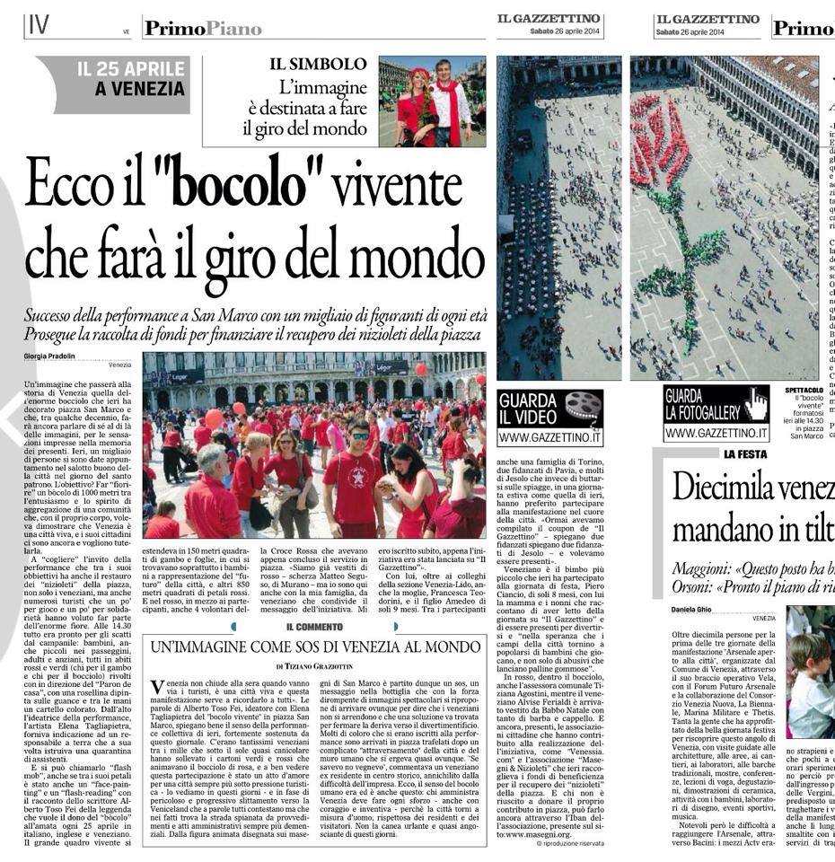 GAZZETTINO DOPPIA PAGINA POST ROSA