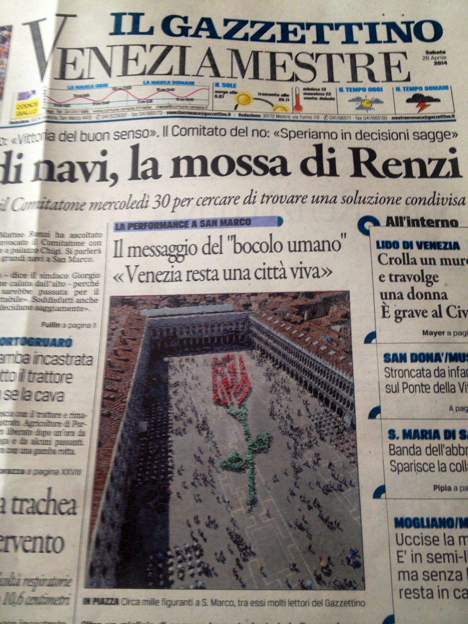 GAZZETTINO FRONT ROSA